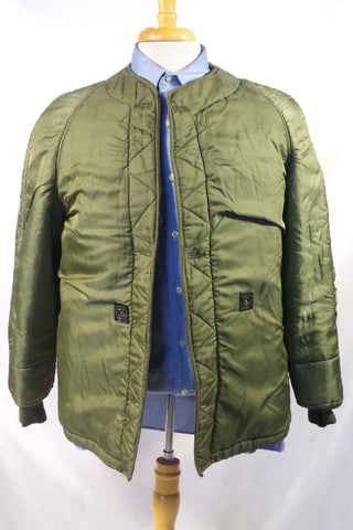 1962 Green Military M51 Field Jacket Liner - Sz Medium-Regular